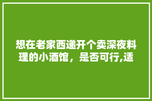 想在老家西递开个卖深夜料理的小酒馆，是否可行,适合年轻人的餐饮品牌。